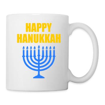 HAPPY HANUKKAH - Tasse - Weiß - Rechts