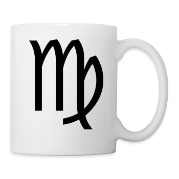 Sternzeichen Jungfrau, exklusives T-Shirt Design - Tasse - Weiß - Rechts