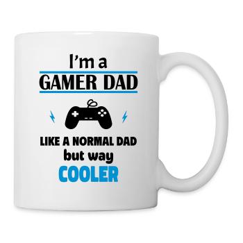 Ich bin ein Gamer-Papa wie normale Papas - Tasse - Weiß - Rechts