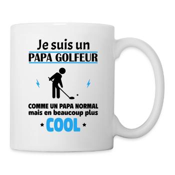 Je suis un papa golfeur, fête des pères, noël - Mug blanc - blanc - Droite