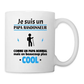 Je suis un papa randonneur, fête des pères, noël - Mug blanc - blanc - Droite