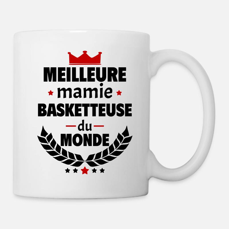 Meilleure mamie basketteuse du monde, basket, noël - Mug blanc - blanc