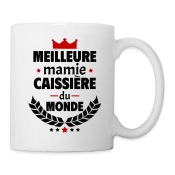 Meilleure mamie caissière du monde, caisse, noël - Mug blanc - blanc - Droite