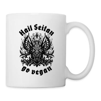 HAIL SEITAN - go vegan - Tasse - Weiß - Rechts