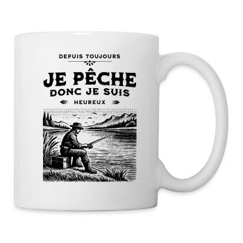 I fish therefore I am happy - Mug - white - Right