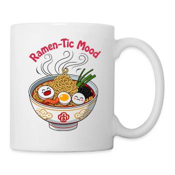 Ramen-Tic Mood - Nudelspaß Design - Tasse - Weiß - Rechts