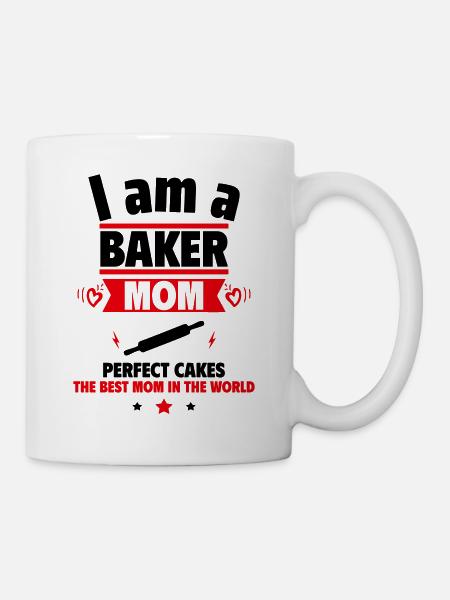 Mama Bäckerin, Geschenk zum Muttertag - Tasse - Weiß