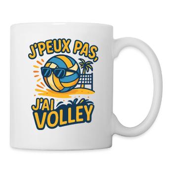Je peux pas j'ai volley Volleyball Beach Volley - Mug blanc - blanc - Droite