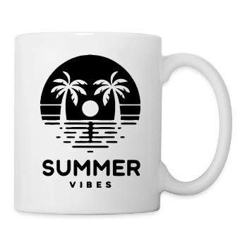 Tropical Sunset Ocean View Palm Trees Summer Vibes - Mug - white - Right