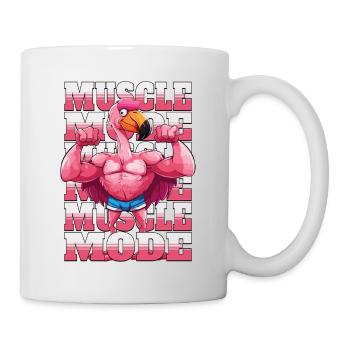 Flamingo Muscles Fitness Bodybuilding Muscle Fashion - Mug - white - Right