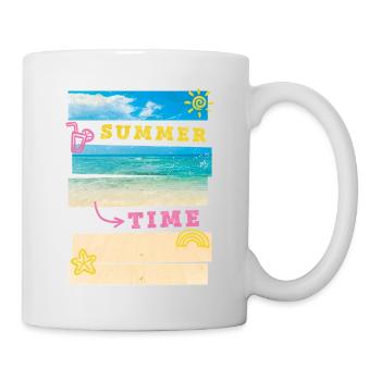 Été Plage Mer Palmiers Vacances Été - Mug blanc - blanc - Droite