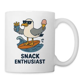 Snack Enthusiast Möwe - Tasse - Weiß - Rechts