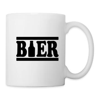 Bier Bierflasche Alkohol - Tasse - Weiß - Rechts