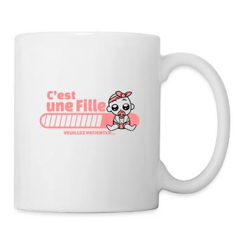 annonce grossesse - c'est une fille - Mug blanc - blanc - Droite