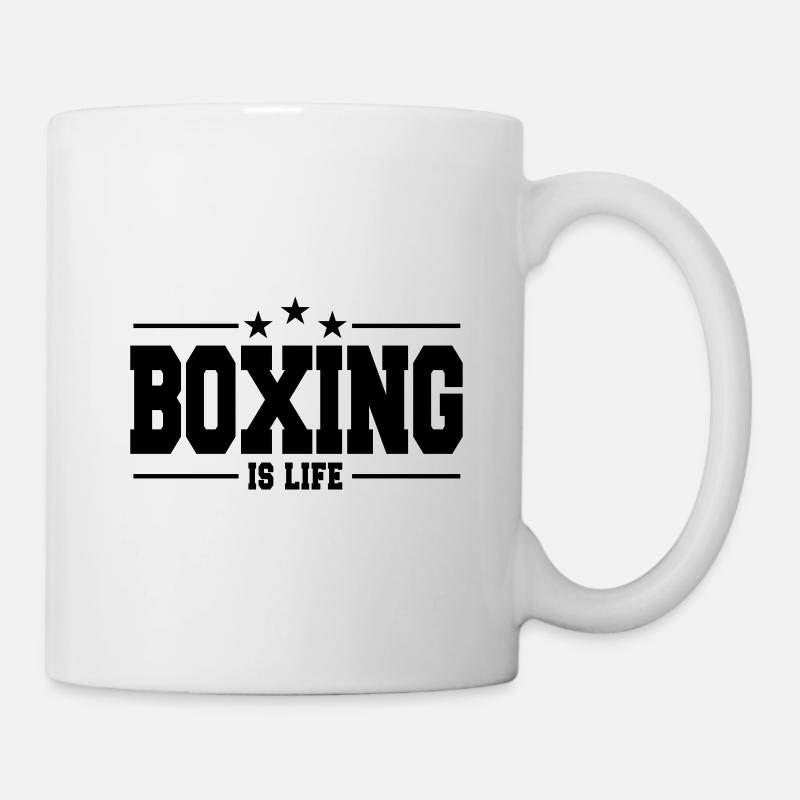 boxing is life 1 - Tasse - Weiß