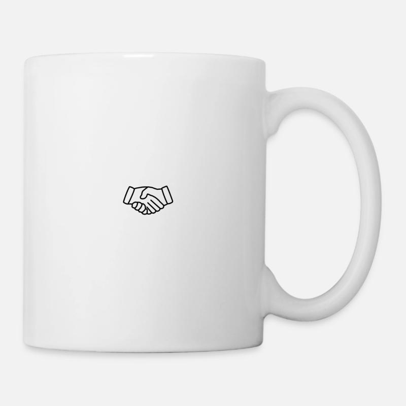 Poignée de main - Mug blanc - blanc