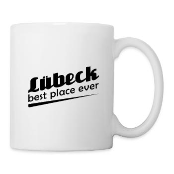 Lübeck - Stadt best place ever - Tasse - Weiß - Rechts
