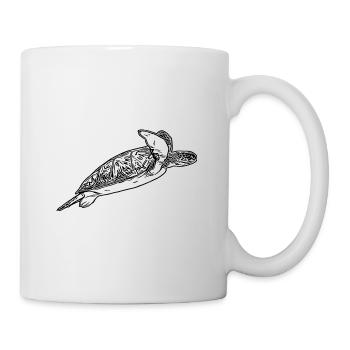Elegant vintage turtle - Mug - white - Right