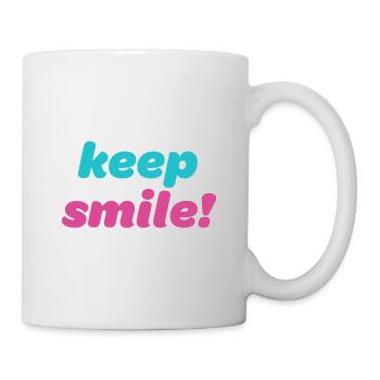 Gardez le sourire! - Dicton de motivation cool - Mug blanc - blanc - Droite