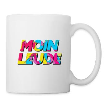 Moin Leude - Plattdeutsch Geschenk - Tasse - Weiß - Rechts