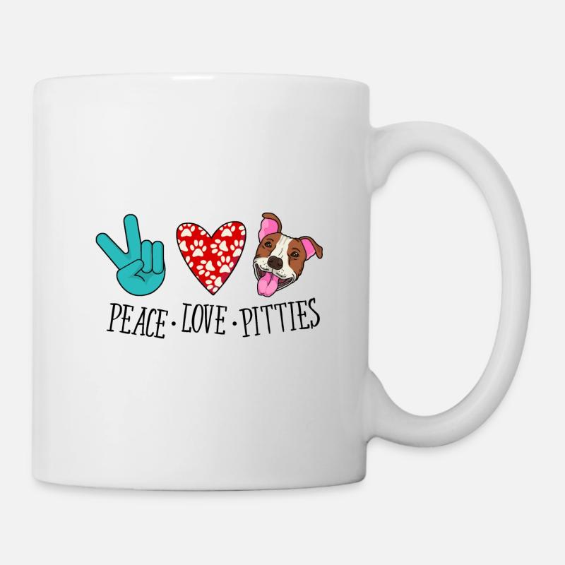 Peace Dear Pitbulls - Maître propriétaire de chien - Mug blanc - blanc