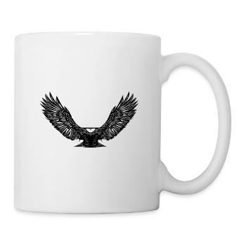 Eagles in flight for falconers and bird lovers - Mug - white - Right