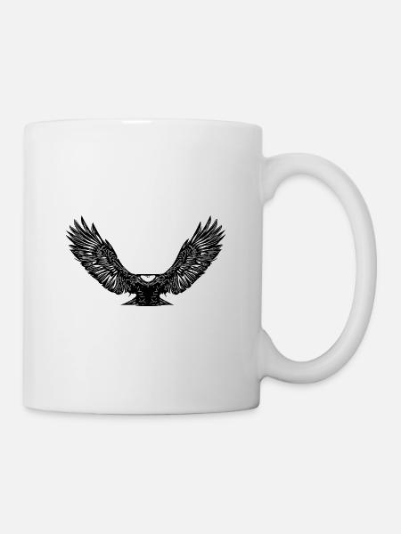Des aigles en vol pour les fauconniers et les amoureux des oiseaux - Mug blanc - blanc