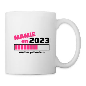 mamie en 2023 veuillez patienter - Mug blanc - blanc - Droite