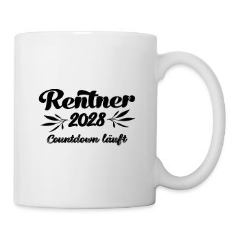 Rentner 2028 Countdown läuft Rente 2028 Ruhestand - Tasse - Weiß - Rechts