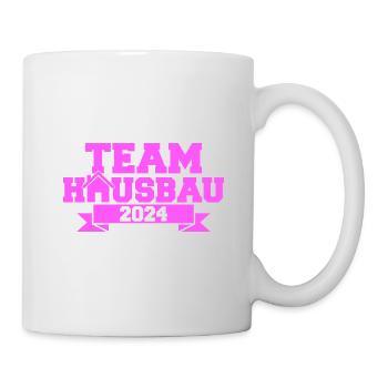 Team Hausbau 2024 Baustelle Haus Eigenheim Bau - Tasse - Weiß - Rechts
