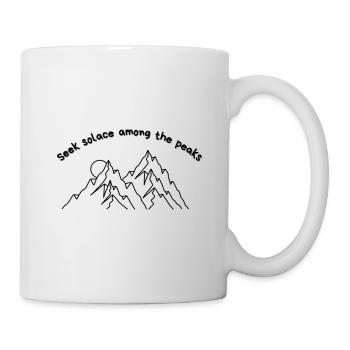 Cherchez du réconfort dans les sommets - Mug blanc - blanc - Droite