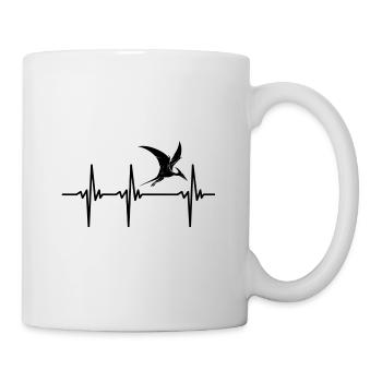 Heartbeat Dino Pteranodon Pterosaur Dinosaur - Mug - white - Right