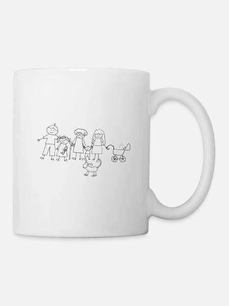 Stick figure family - Mug - white