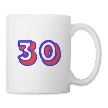 30. 30 YEARS. 30th ANNIVERSARY. 30 YEARS ANNIVERSARY. - Mug - white - Right