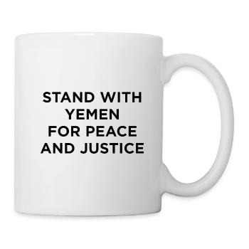 Free Yemen – Justice and Peace for All - Mug - white - Right
