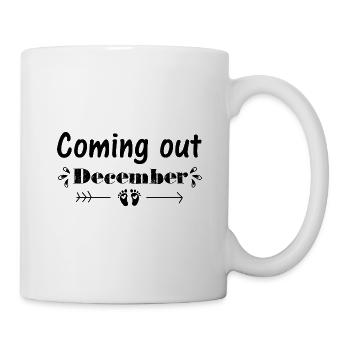 Bébé arrive en décembre - Mug blanc - blanc - Droite