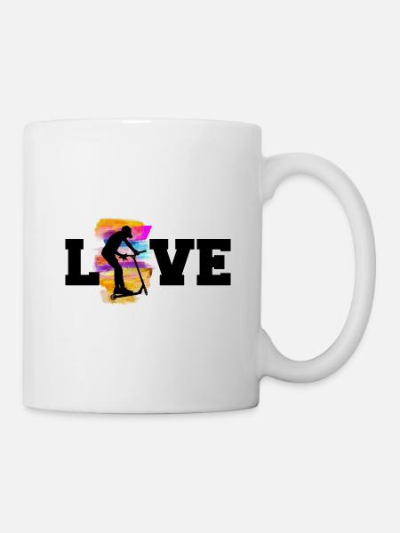 trottinette freestyle - Mug blanc - blanc
