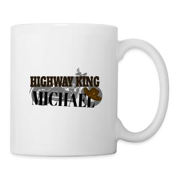 Autobahn König Michael - Motorrad - Tasse - Weiß - Rechts