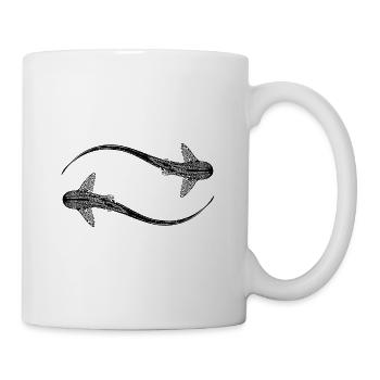 Elegante vintage kreisende Leopardenhaie - Tasse - Weiß - Rechts