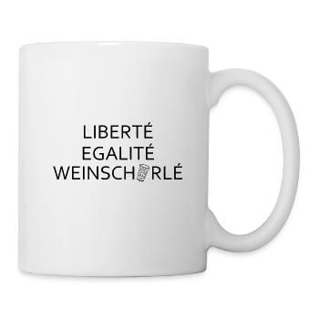 Liberte Egalite Weinschorle Geschenk Pfalz Pfälze - Tasse - Weiß - Rechts