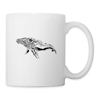 Wal Vintage Meerestier - protect against plastic - Tasse - Weiß - Rechts