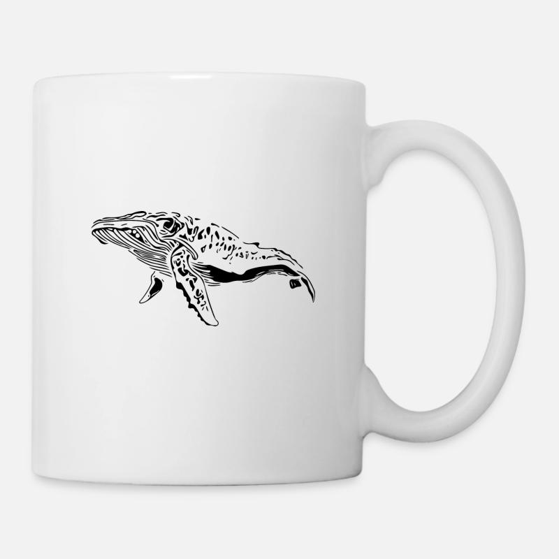Wal Vintage Meerestier - protect against plastic - Tasse - Weiß