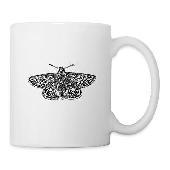 Élégant papillon vintage - Mug blanc - blanc - Droite