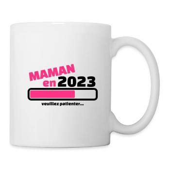maman en 2023 veuillez patienter - Mug blanc - blanc - Droite