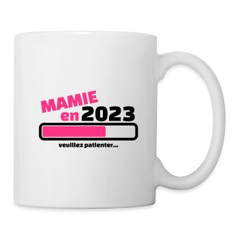 mamie en 2023 veuillez patienter - Mug blanc - blanc - Droite