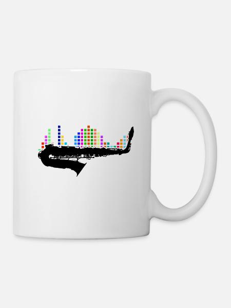 Saxophon Spieler - Tasse - Weiß