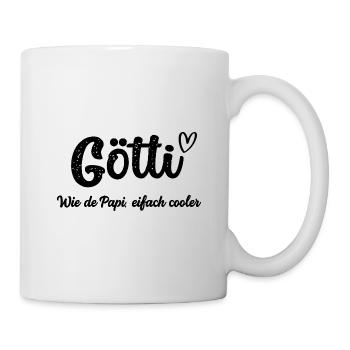 Götti wie de Papi bescht Götti Patenonkel Schweiz - Tasse - Weiß - Rechts