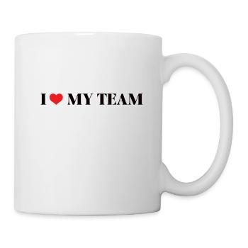 I Love My Team Teamleiterin Ich Liebe Meine Teams - Tasse - Weiß - Rechts