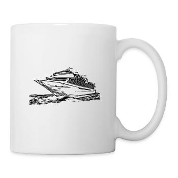Élégant bateau de croisière sur les océans du monde - Mug blanc - blanc - Droite