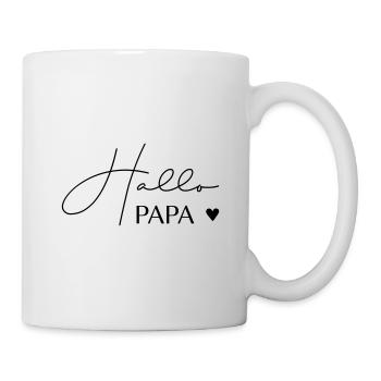 Hallo Papa - Tasse - Weiß - Rechts